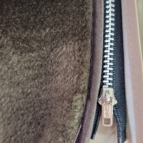 London Towne Trench Coat Men Size 40 Reg Khaki Zip Out Faux Fur Nylon Liner - Picture 6 of 15